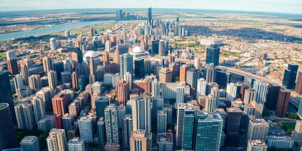 Australian cityscape with diverse income levels.
