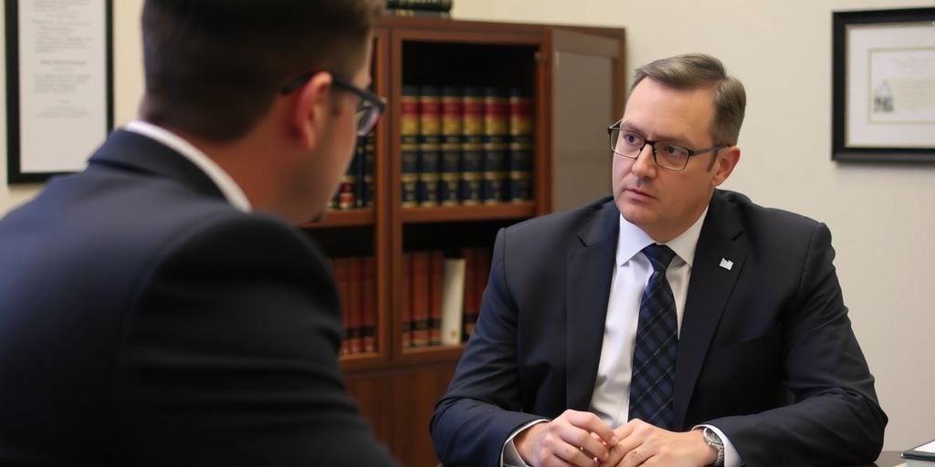 Orland Park criminal defense lawyer consulting with a client.