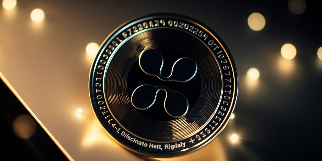 Is This Ripple XRP Comeback of the Year? 3 Close-up of Ripple XRP coin on a dark background.