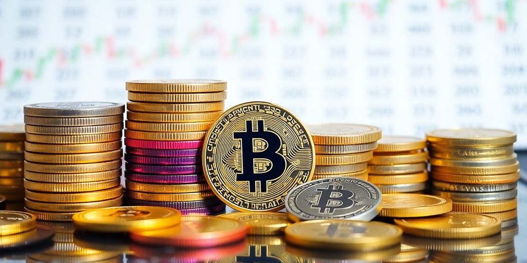 Which Crypto To Buy Today for Long-Term Haul? 3 Colorful cryptocurrency coins on a blurred background.