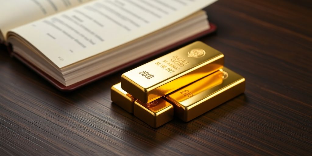 Lingots d'or et documents fiscaux