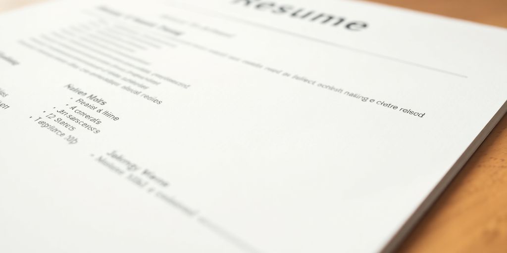 Well-organized resume sections.