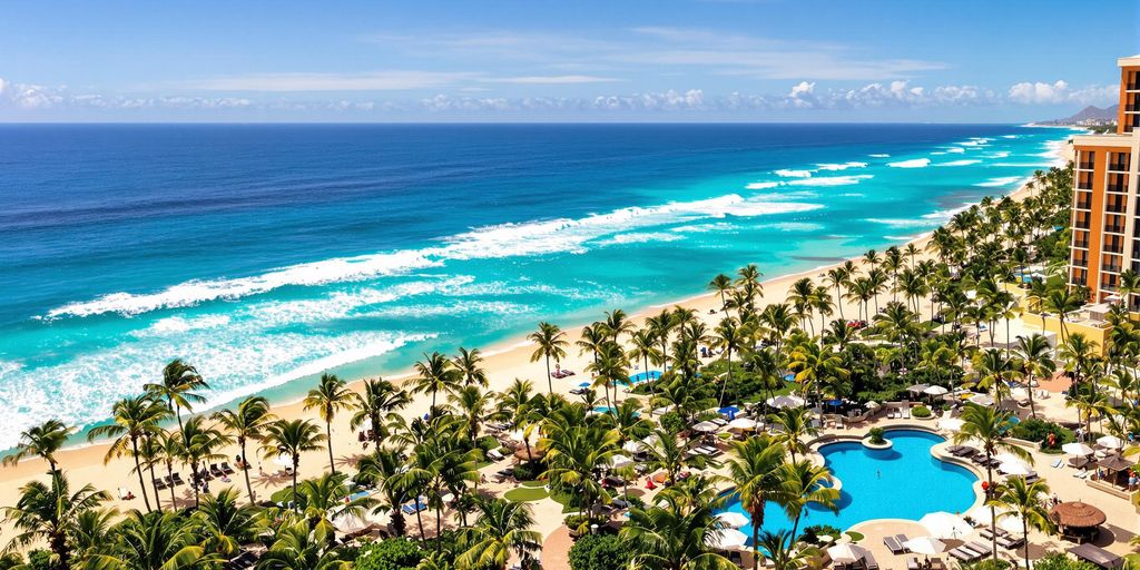Luxurious beach resort in Cabo San Lucas, Mexico.