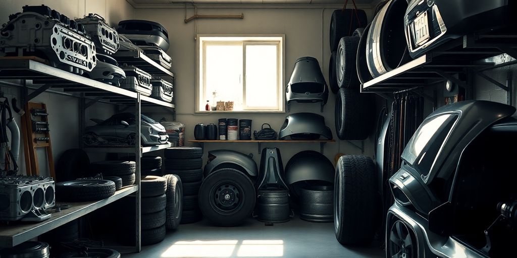 Suzuki parts ready for reuse.