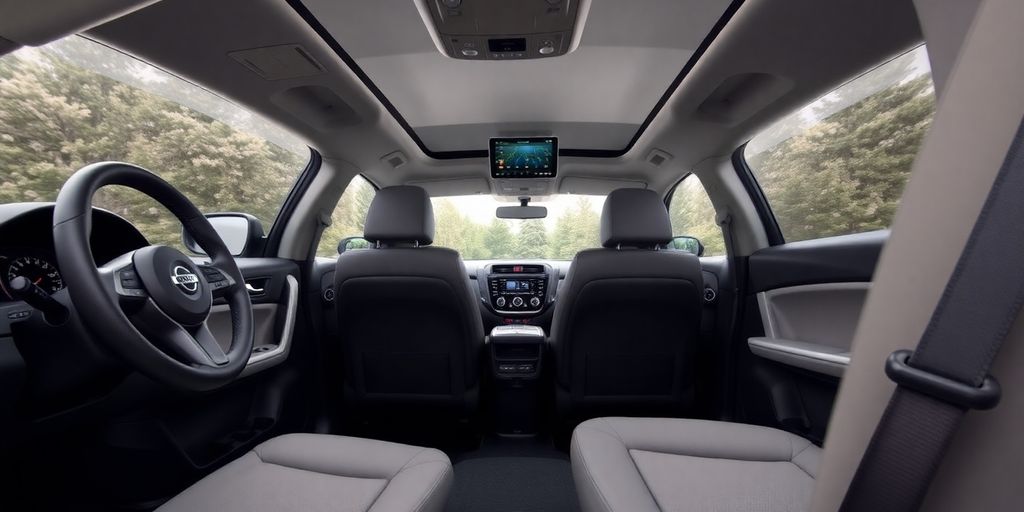 Interior view of the 2023 Nissan Rogue SV FWD.