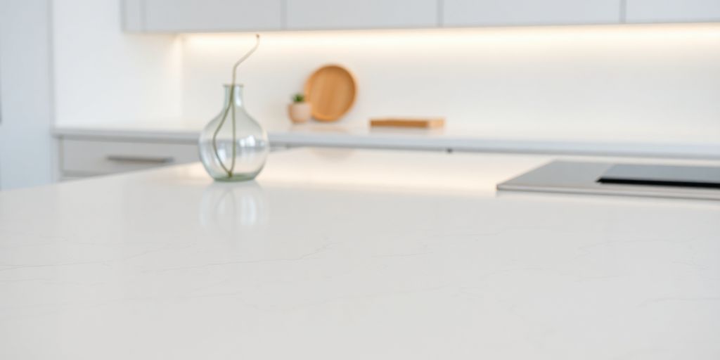 Modern kitchen with quartz countertops