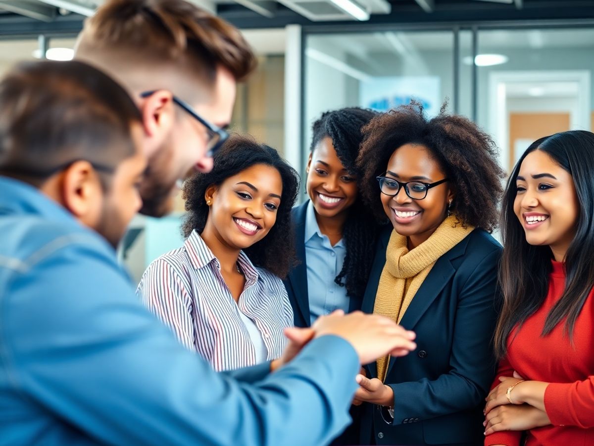 Grup de angajați în sesiune de formare profesională.