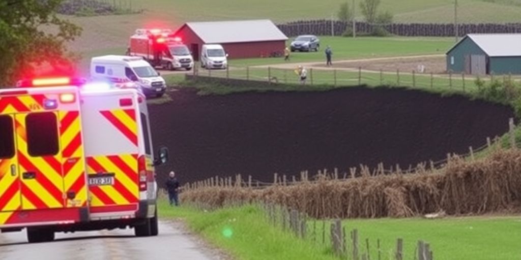 Fosse à lisier et engins de secours