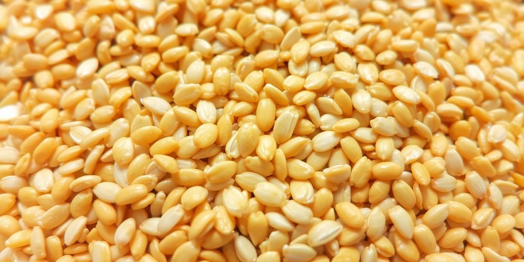 Close-up of high-quality sesame seeds