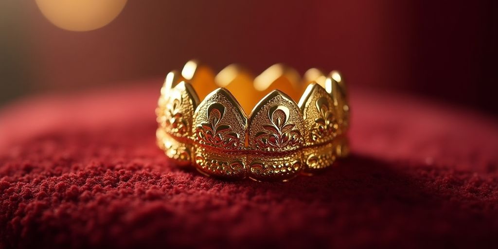 Bijoux en or dentaire sur un fond en velours.