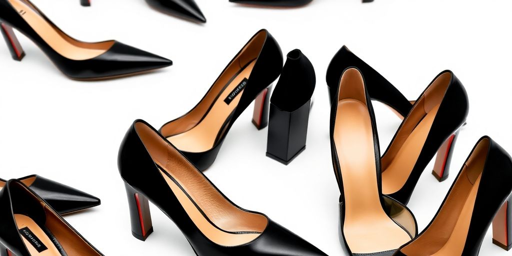Sleek black heels from Zara collection.