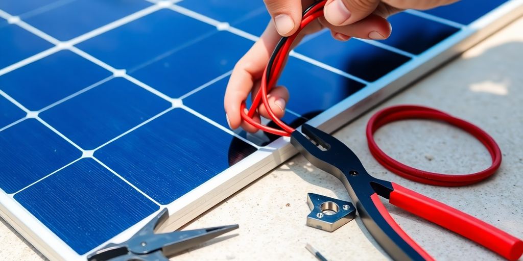 Solar panel and cables