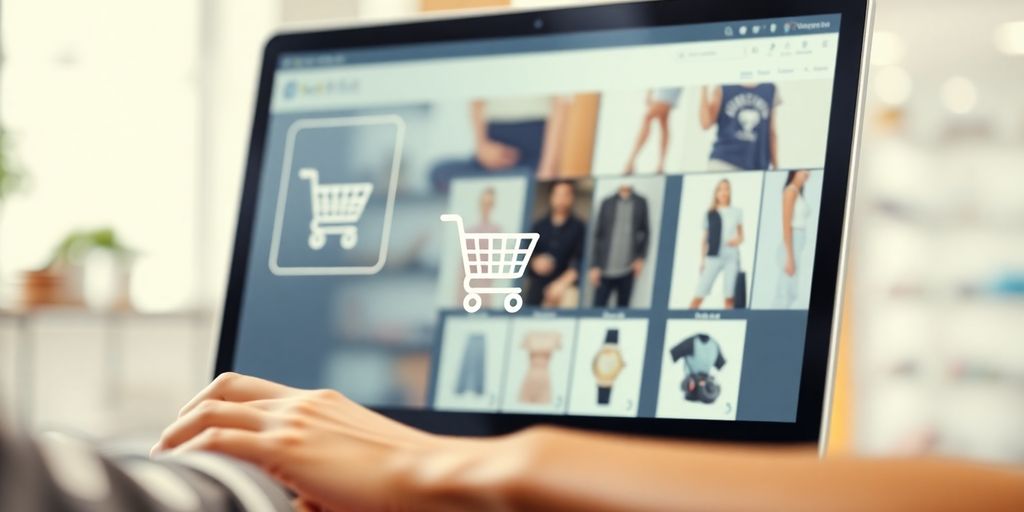 PrestaShop rozhraní s košíkem a obchodním zbožím.