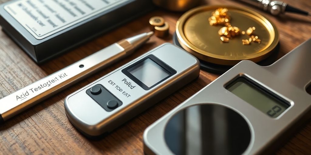 Outils pour tester la pureté de l'or