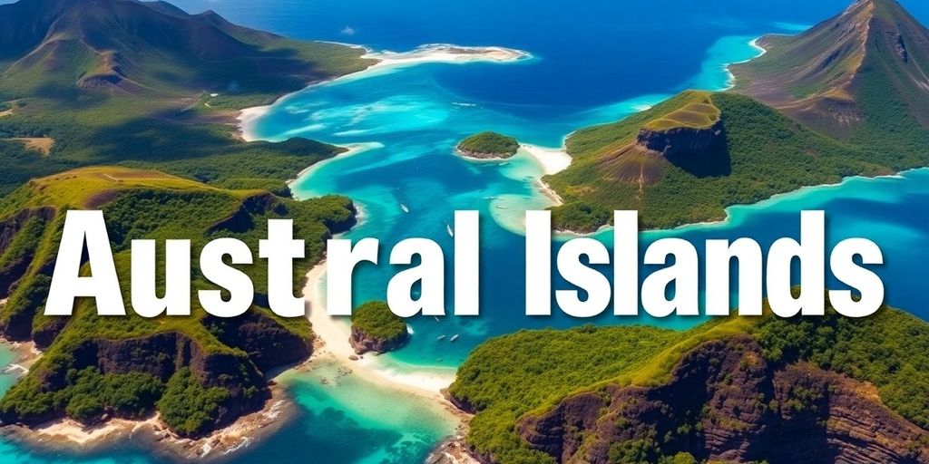 Vue aérienne des luxuriantes Îles Australes.