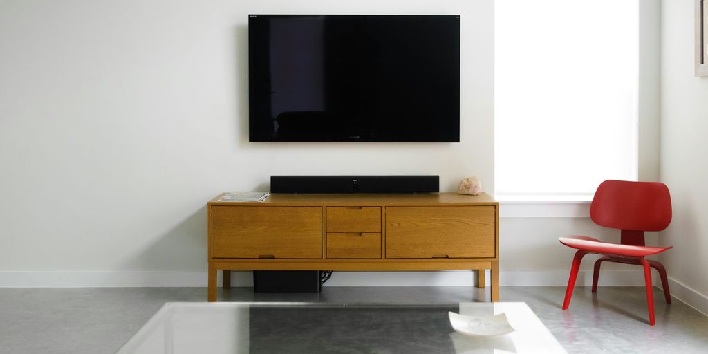 flat screen wall-mount TV inside room