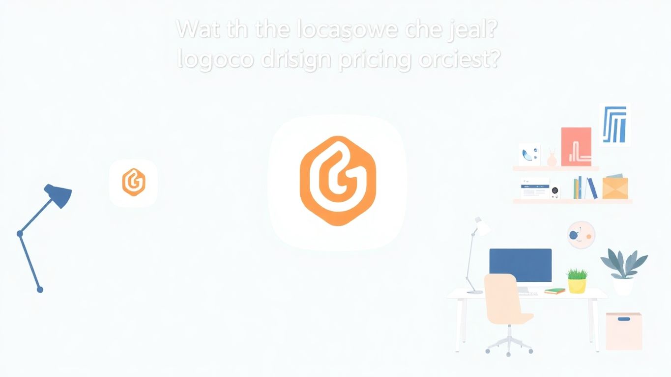 Illustrasjon av logo design med myke farger.