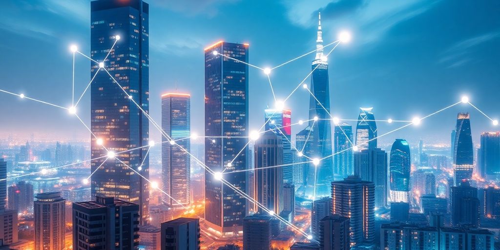 Blockchain network connecting global real estate.