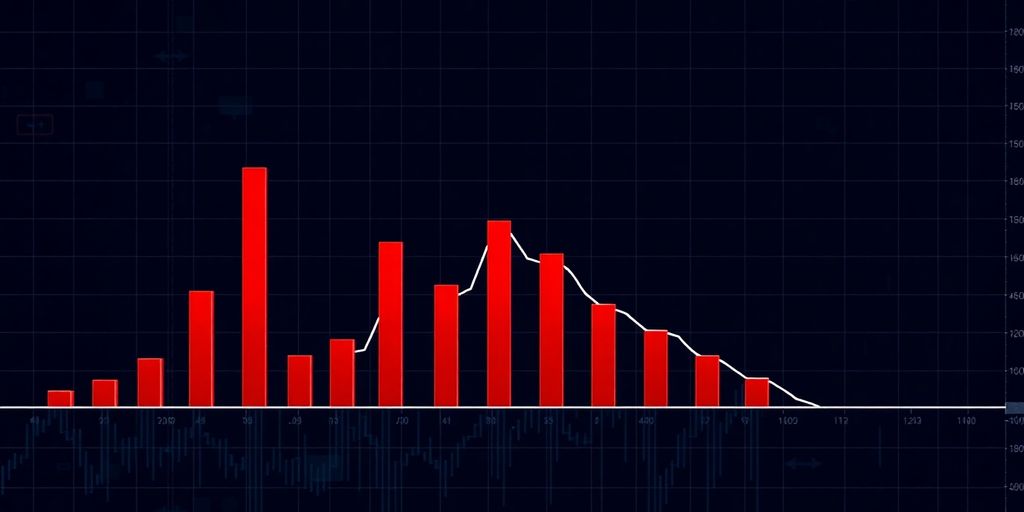 Candlestick chart showing a sharp price drop.