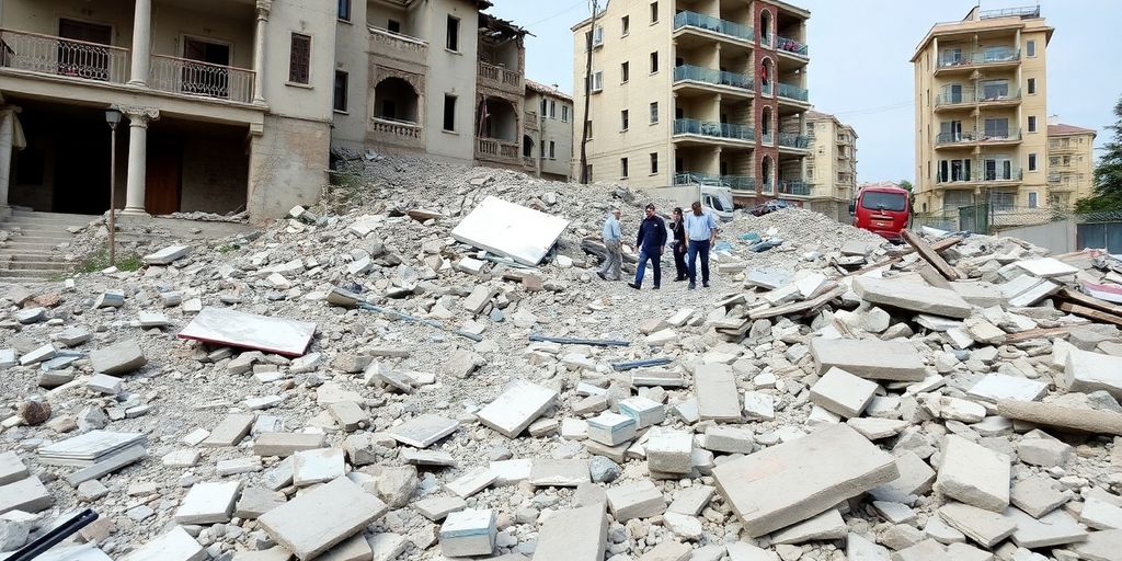 Dégâts après un séisme en Turquie.