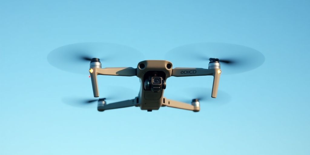 Drone DJI en vol, capturant des performances exceptionnelles.