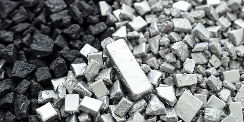 Lingots argent recyclé et minerai argent
