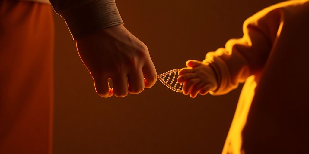 Father and child DNA testing.