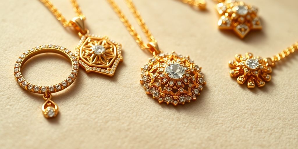 Bijoux en or brillants sur un fond en velours.