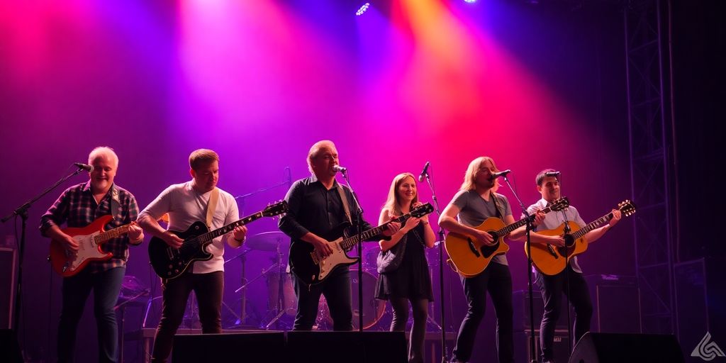 Musicians performing on stage at Berklee.