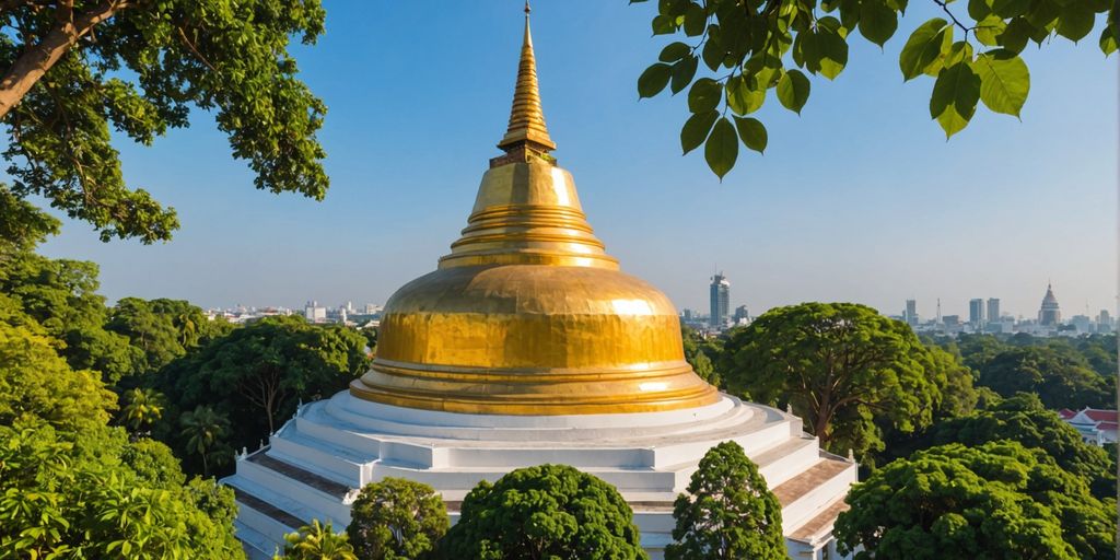 Wat Saket's golden stupa on the Golden Mount