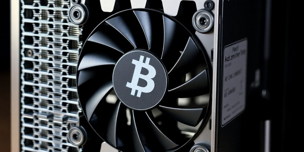 Antminer T21 Bitcoin mining rig.