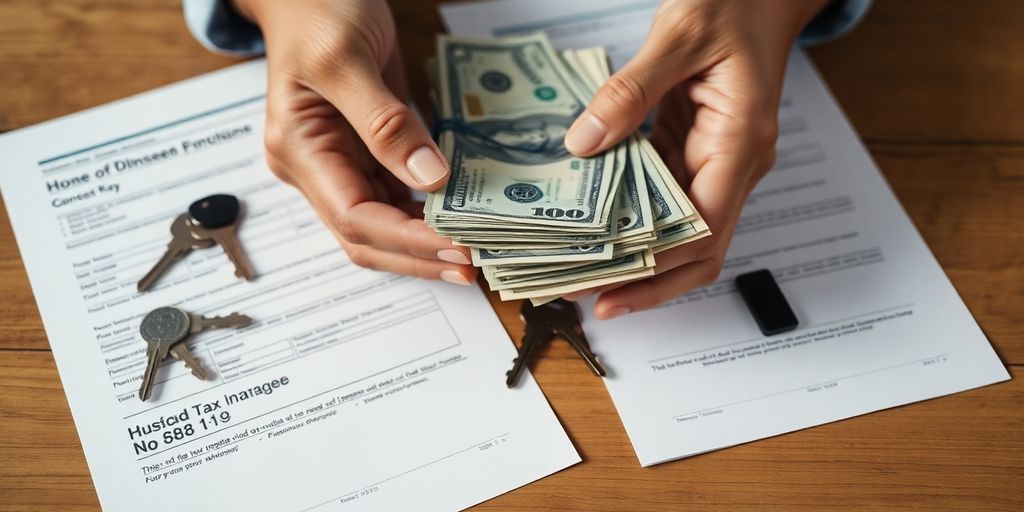 Hogar, dinero y papeleo de impuestos
