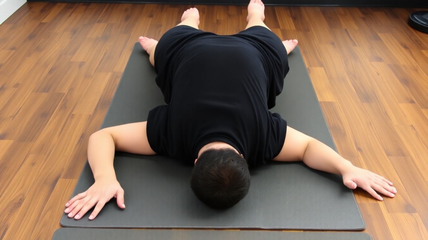Person doing dead bug exercise on floor