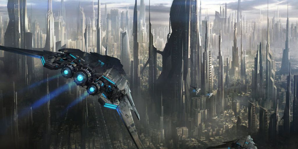 futuristic social media network concept with diverse people using technology for marketing