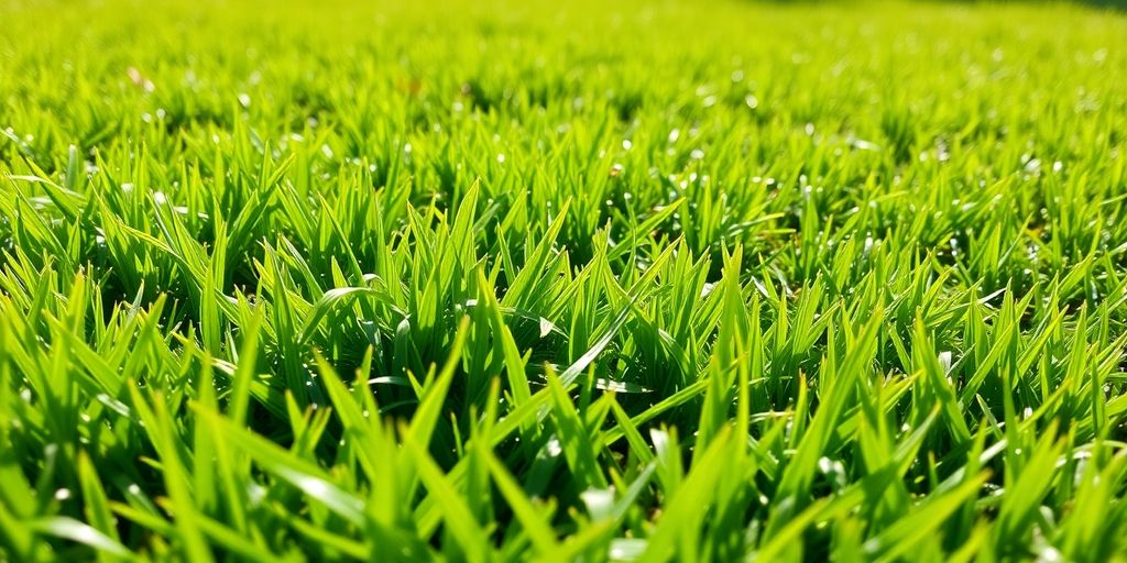 Green grass clippings on a vibrant lawn