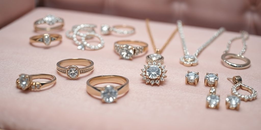 Bijoux propres sur un fond en velours.