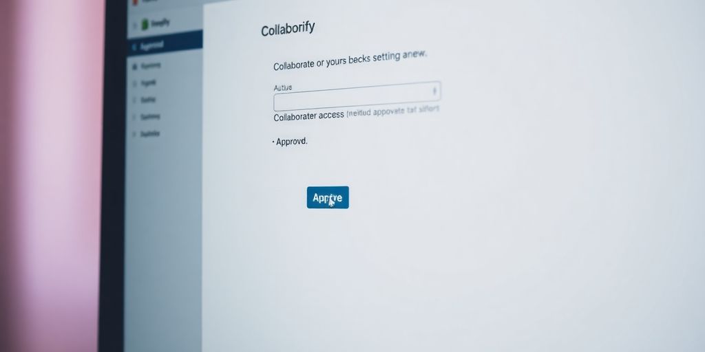 Computer screen showing Shopify collaborator access settings.