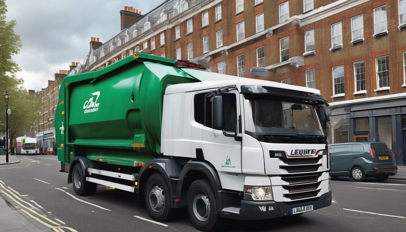 waste collection truck in London