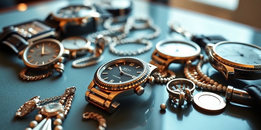 Objets de valeur utilisés pour un prêt sur gage.