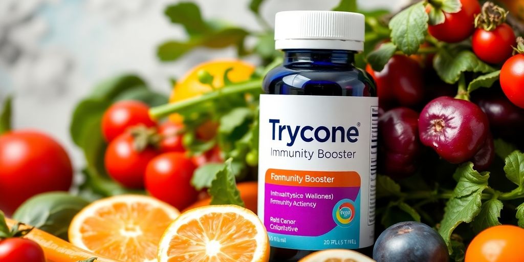 Trycone Immunity Booster bottle with natural herbs.
