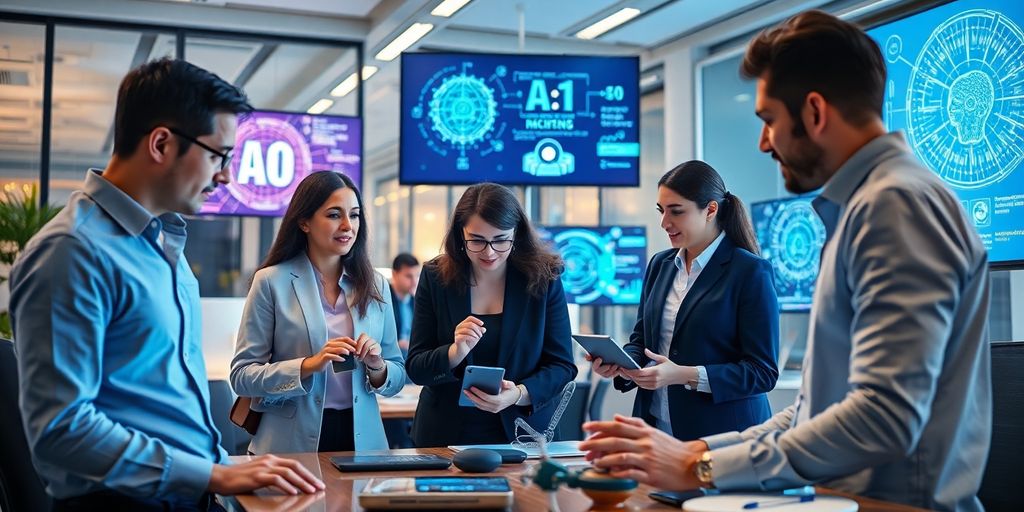 Profesionalci koriste veštačku inteligenciju u kancelariji.