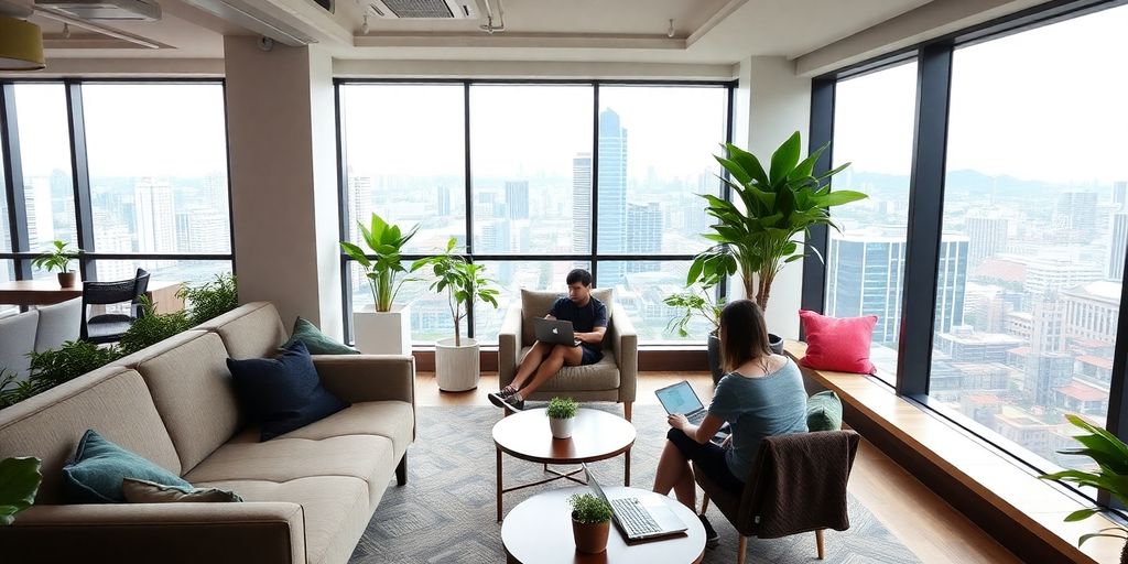 Co-working space in Kuala Lumpur for digital nomads.