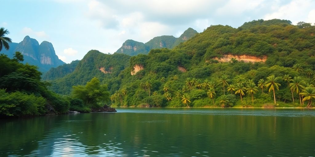 Tranquil Thai landscape representing peace and recovery.
