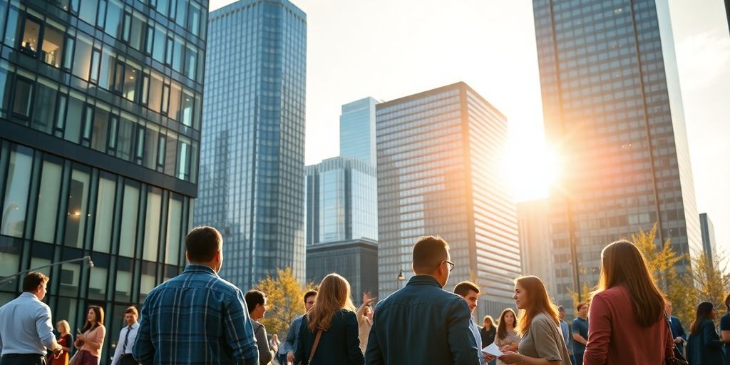 Emprendedores canadienses trabajando juntos.