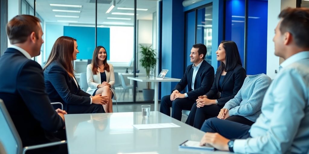 Der Bewerbungsprozess bei einem Personaldienstleister: Fragen & Antworten Professionelles Büro mit Vorstellungsgespräch zwischen Bewerber und Recruiter.