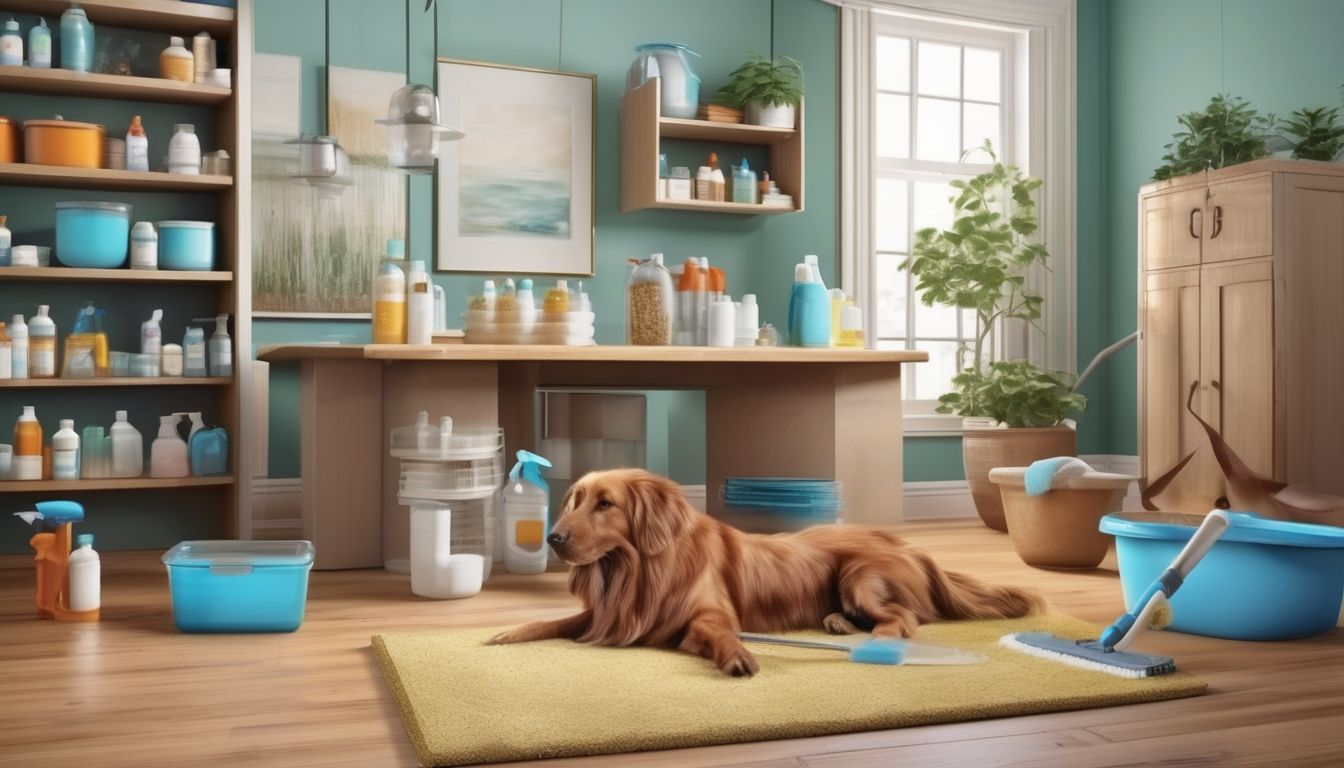 cleaning supplies and pet care