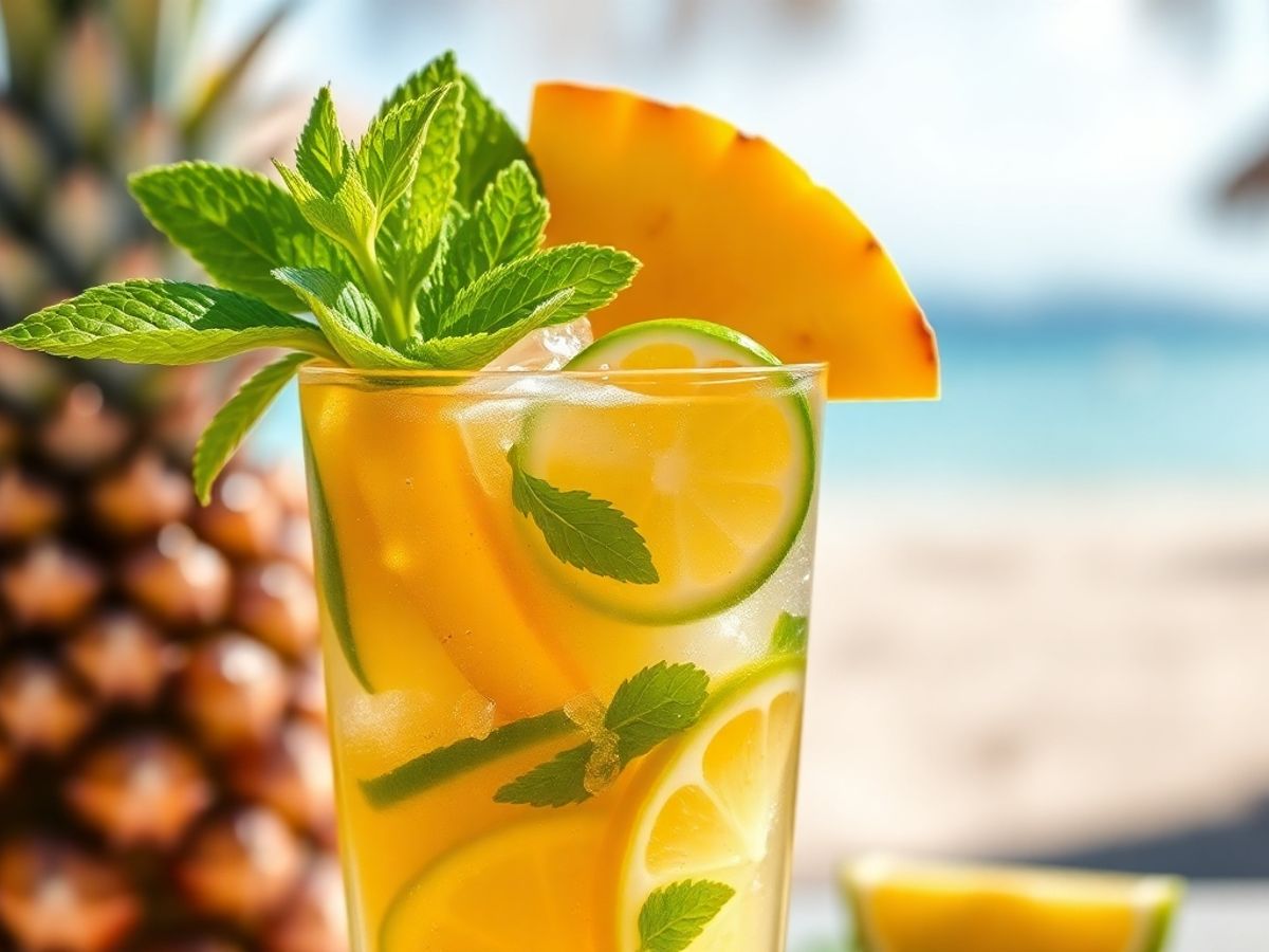 Tropisk mojito med mynte og lime