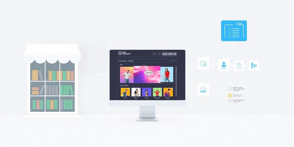 BigCommerce headless CMS diagram.