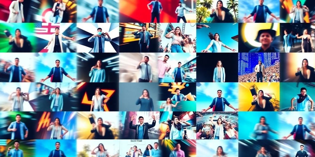 Vibrant video clips and engaging transitions on a phone screen.