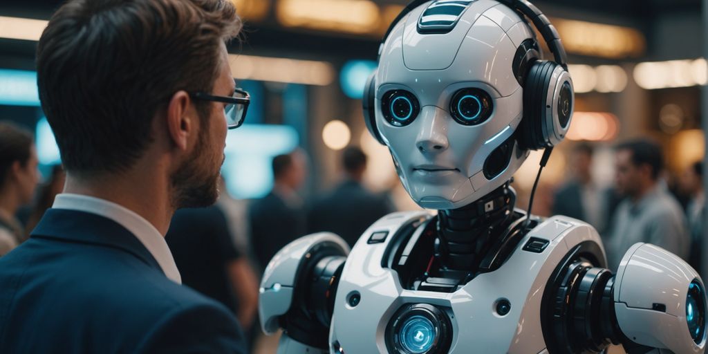 AI chatbot helping a customer with queries